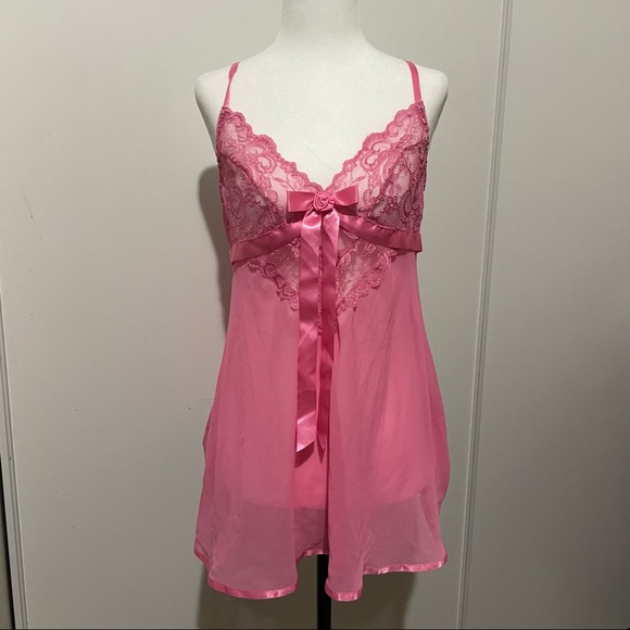 Bubblegum pink lingerie cami top - Picture 9 of 12
